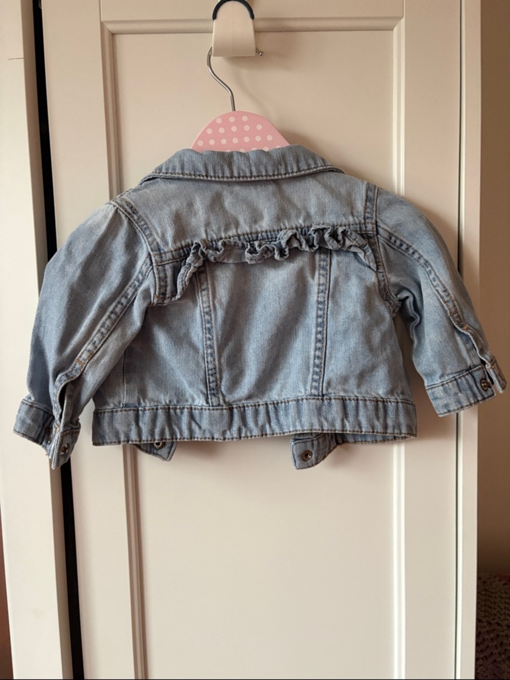 ⚡️4 for $20⚡️H&M Baby Ruffle Jean Jacket - Picture 6 of 6
